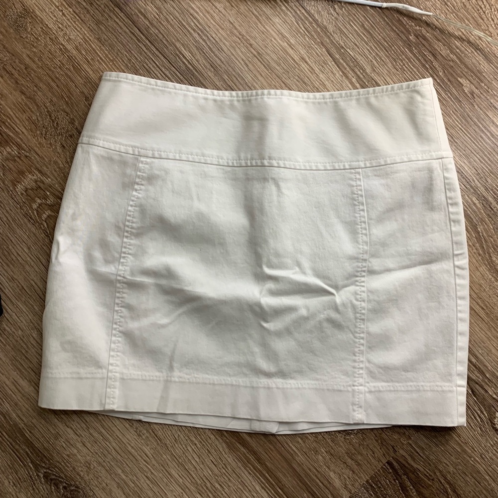 Never worn white mini skirt!